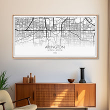 Carregar imagem no visualizador da galeria, Arlington Street Map, Texas Map, Map Print, Modern Art, Wall Art, Canvas Print, Travel Art, Apartment Décor, Summer Gift, Laundry Room Décor