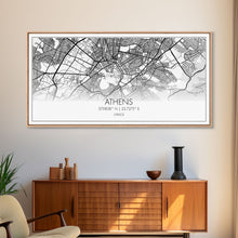 Load image into Gallery viewer, Athens Street Map, Greece Map, Map Print, Modern Art, Wall Art, Canvas Print, Preppy Room Décor, Coffee Bar Décor, Graduation Gifts, Office