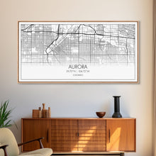 Load image into Gallery viewer, Aurora Street Map, Colorado Map, Map Print, Modern Art, Wall Art, Canvas Print, College Apartment, Colorado Wall Art, Mom Birthday Gift