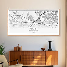 Carregar imagem no visualizador da galeria, Austin Street Map, Texas Map, Map Print, Modern Art, Wall Art, Canvas Print, Teen Girl Room Décor, Gift For Coworker, Bookshelf Décor