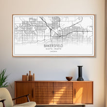 Carregar imagem no visualizador da galeria, Bakersfield Street Map, California Map, Map Print, Modern Art, Wall Art, Canvas Print, Cabin Décor, Gift For Home, Unique Wall Art, Room Art
