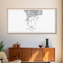 Carregar imagem no visualizador da galeria, Bali Street Map, Indonesia Map, Map Print, Modern Art, Wall Art, Canvas Print, Asian Wall Art, Over Bed Wall Art, Gift For Friend, Prints