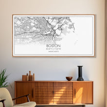 Load image into Gallery viewer, Boston Street Map, Massachusetts Map, Map Print, Modern Art, Wall Art, Canvas Art, Newlywed Gift, Gift For Parents, Farmhouse Wall Décor