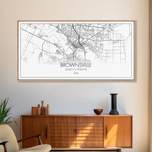 Carregar imagem no visualizador da galeria, Brownsville Street Map, Texas Map, Map Print, Modern Art, Wall Art, Canvas Art, Realtor Closing Gift, Wall Décor Over The Bed, Couples Gift