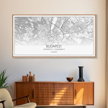 Carregar imagem no visualizador da galeria, Budapest Street Map, Hungary Map, Map Print, Modern Art, Wall Art, Canvas Art, Moving Gifts, Gift For New Home, Guest Room Decor, Prints