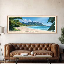 Carregar imagem no visualizador da galeria, Akapa Beach, Cook Islands Panoramic Print, Vacation Gift, Cook Islands Wall Art, Beach Painting, Beach Decor, Beach Or Lakehouse Art