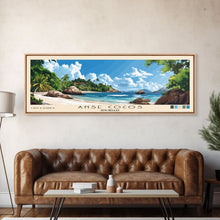 Load image into Gallery viewer, Anse Cocos, Seychelles Panoramic Beach Print, Vacation Gift, Seychelles Wall Art, Beach Painting, Beach Decor, Beach Painting