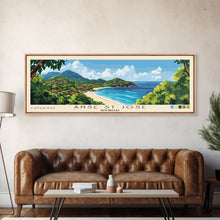 Load image into Gallery viewer, Anse St Jose, Seychelles Panoramic Print, Vacation Gift, Seychelles Wall Art, Beach Painting, Beach Decor, Beach Or Lakehouse Art