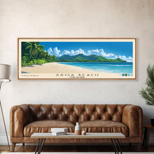 Load image into Gallery viewer, Aroa Beach, Cook Islands Panoramic Beach Print, Vacation Gift, Cook Islands Wall Art, Beach Painting, Beach Decor, Beach Painting