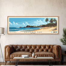 Load image into Gallery viewer, Arugam Bay, Sri Lanka Panoramic Beach Print, Vacation Gift, Sri Lanka Wall Art, Framed Canvas Print, Framed Beach Painting