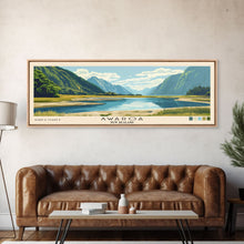 Carregar imagem no visualizador da galeria, Awaroa, New Zealand Panoramic Beach Print, Vacation Gift, New Zealand Wall Art, Framed Canvas Print, Framed Beach Painting