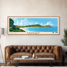 Load image into Gallery viewer, Barbuda, Antigua and Barbuda Panoramic Beach Print, Vacation Gift, Antigua and Barbuda Wall Art, Beach Painting, Beach Decor, Beach Painting