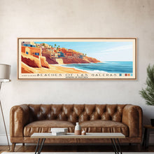 Load image into Gallery viewer, Beaches of Las Galeras, Dominican Republic Panoramic Beach Print, Vacation Gift, Dominican Republic Wall Art, Framed Canvas Print, Framed Beach Painting