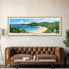 Load image into Gallery viewer, Beach of Oued Laou, Morocco Panoramic Print, Vacation Gift, Morocco Wall Art, Beach Painting, Beach Decor, Beach Or Lakehouse Art
