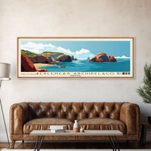 Load image into Gallery viewer, Berlengas Archipelago, Portugal Panoramic Print, Vacation Gift, Portugal Wall Art, Beach Painting, Beach Decor, Beach Or Lakehouse Art