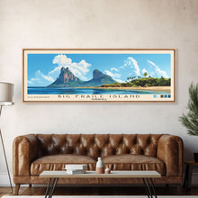 Load image into Gallery viewer, Big Fraile Island, Venezuela Panoramic Beach Print, Vacation Gift, Venezuela Wall Art, Framed Canvas Print, Framed Beach Painting