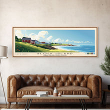 Load image into Gallery viewer, Block Island, Rhode Island,United States Panoramic Print, Vacation Gift, Rhode Island,United States Wall Art, Beach Painting, Beach Decor, Beach Or Lakehouse Art