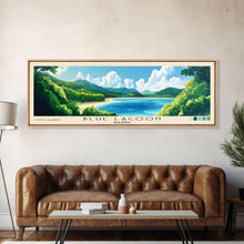 Load image into Gallery viewer, Blue Lagoon, Malasyia Panoramic Print, Vacation Gift, Malasyia Wall Art, Vacation Wall Art, Vacatation Memories, Beach Decor, Beach Or Lakehouse Art