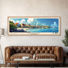 Load image into Gallery viewer, Bonaire, Netherlands Panoramic Beach Print, Vacation Gift, Netherlands Wall Art, Framed Canvas Print, Framed Beach Painting