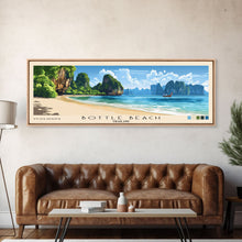Load image into Gallery viewer, Bottle Beach, Thailand Panoramic Beach Print, Vacation Gift, Thailand Wall Art, Beach Painting, Beach Decor, Beach Painting