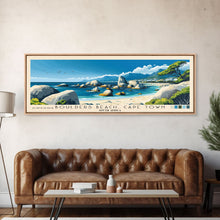 Load image into Gallery viewer, Boulders Beach, Cape Town, South Africa Panoramic Print, Vacation Gift, South Africa Wall Art, Beach Painting, Beach Decor, Beach Or Lakehouse Art