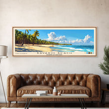 Load image into Gallery viewer, Bávaro Beach, Dominican Republic Panoramic Beach Print, Vacation Gift, Dominican Republic Wall Art, Beach Painting, Beach Decor, Beach Painting