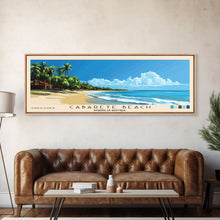 Carregar imagem no visualizador da galeria, Cabarete Beach, Dominican Republic Panoramic Print, Vacation Gift, Dominican Republic Wall Art, Beach Painting, Beach Decor, Beach Or Lakehouse Art