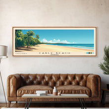 Carregar imagem no visualizador da galeria, Cable Beach, Australia Panoramic Beach Print, Vacation Gift, Australia Wall Art, Framed Canvas Print, Framed Beach Painting