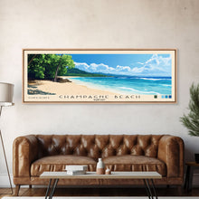 Cargar imagen en el visor de la galería, Champagne Beach, Vanuatu Panoramic Beach Print, Vacation Gift, Vanuatu Wall Art, Framed Canvas Print, Framed Beach Painting