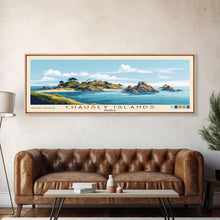 Cargar imagen en el visor de la galería, Chausey Islands, France Panoramic Beach Print, Vacation Gift, France Wall Art, Beach Painting, Beach Decor, Beach Painting