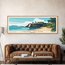 Load image into Gallery viewer, Coche Island, Venezuela Panoramic Print, Vacation Gift, Venezuela Wall Art, Beach Painting, Beach Decor, Beach Or Lakehouse Art