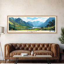 Load image into Gallery viewer, Colan, Peru Panoramic Beach Print, Vacation Gift, Peru Wall Art, Framed Canvas Print, Framed Beach Painting
