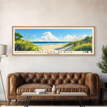 Load image into Gallery viewer, Coligny Beach, South Carolina Panoramic Print, Vacation Gift, South Carolina Wall Art, Beach Painting, Beach Decor, Beach Or Lakehouse Art