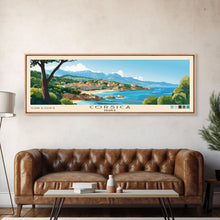 Cargar imagen en el visor de la galería, Corsica, France Panoramic Print, Vacation Gift, France Wall Art, Beach Painting, Beach Decor, Beach Or Lakehouse Art