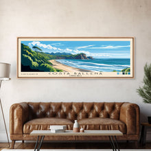 Cargar imagen en el visor de la galería, Costa Ballena, Costa Rica Panoramic Beach Print, Vacation Gift, Costa Rica Wall Art, Framed Canvas Print, Framed Beach Painting