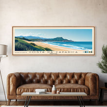 Load image into Gallery viewer, Costa da Caparica, Portugal Panoramic Print, Vacation Gift, Portugal Wall Art, Vacation Wall Art, Vacatation Memories, Beach Decor, Beach Or Lakehouse Art
