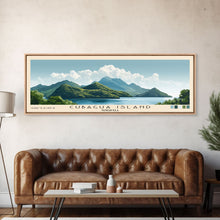 Load image into Gallery viewer, Cubagua Island, Venezuela Panoramic Print, Vacation Gift, Venezuela Wall Art, Beach Painting, Beach Decor, Large Wall Art, Wood Frame Art