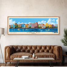 Load image into Gallery viewer, Curacao, Curacao Panoramic Print, Vacation Gift, Curacao Wall Art, Beach Painting, Beach Decor, Beach Or Lakehouse Art