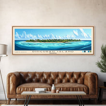 Load image into Gallery viewer, Dhigurah Island, Maldives Panoramic Beach Print, Vacation Gift, Maldives Wall Art, Beach Painting, Beach Decor, Beach Painting