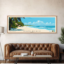 Load image into Gallery viewer, Diani Beach, Kenya Panoramic Print, Vacation Gift, Kenya Wall Art, Beach Painting, Beach Decor, Large Wall Art, Wood Frame Art