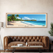Load image into Gallery viewer, Dover Beach, Barbados Panoramic Print, Vacation Gift, Barbados Wall Art, Beach Painting, Beach Decor, Large Wall Art, Wood Frame Art