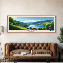 Load image into Gallery viewer, Edersee, Germany Panoramic Print, Vacation Gift, Germany Wall Art, Beach Painting, Beach Decor, Large Wall Art, Wood Frame Art