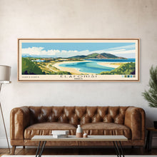 Load image into Gallery viewer, Elafonisi, Greece Panoramic Beach Print, Vacation Gift, Greece Wall Art, Framed Canvas Print, Framed Beach Painting