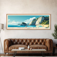 Carregar imagem no visualizador da galeria, Frioul Islands, France Panoramic Beach Print, Vacation Gift, France Wall Art, Framed Canvas Print, Framed Beach Painting