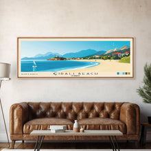 Cargar imagen en el visor de la galería, Çıralı Beach, Turkey Panoramic Print, Vacation Gift, Turkey Wall Art, Beach Painting, Beach Decor, Beach Or Lakehouse Art