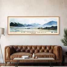 Carregar imagem no visualizador da galeria, Air Manis Beach, Indonesia Watercolor Beach Print, Vacation Gift, Indonesia Wall Art, Framed Canvas Print, Framed Beach Painting
