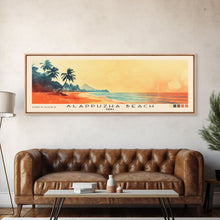 Load image into Gallery viewer, Alappuzha Beach, India Watercolor Print, Vacation Gift, India Wall Art, Beach Painting, Beach Decor, Large Wall Art, Wood Frame Art
