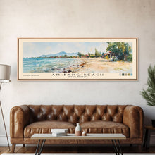 Load image into Gallery viewer, An Bang Beach, Hoi An, Vietnam Watercolor Beach Print, Vacation Gift, Hoi An, Vietnam Wall Art, Framed Canvas Print, Framed Beach Painting