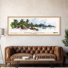 Load image into Gallery viewer, Anse Cocos, Seychelles Watercolor Beach Print, Vacation Gift, Seychelles Wall Art, Beach Painting, Beach Decor, Beach Painting
