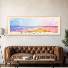 Carregar imagem no visualizador da galeria, Auroville Beach, India Watercolor Beach Print, Vacation Gift, India Wall Art, Framed Canvas Print, Framed Beach Painting